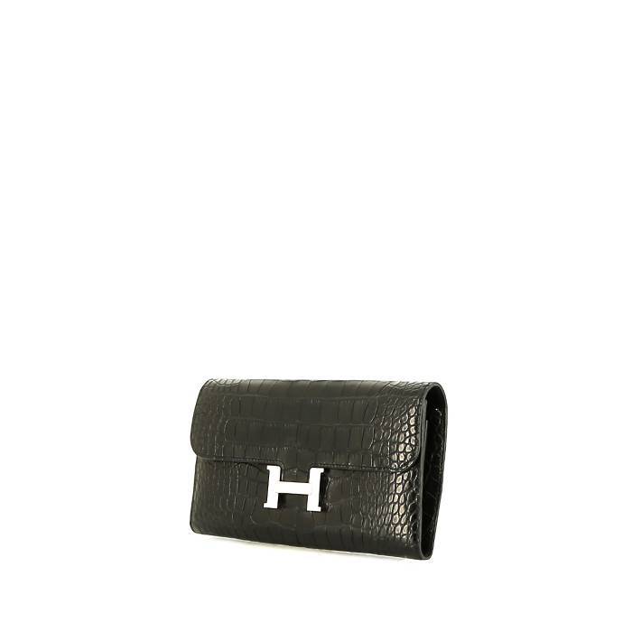 Hermès  Constance wallet  in black alligator - 00pp