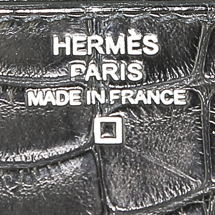 Portafogli Hermès  Constance in alligatore nero - Detail D3
