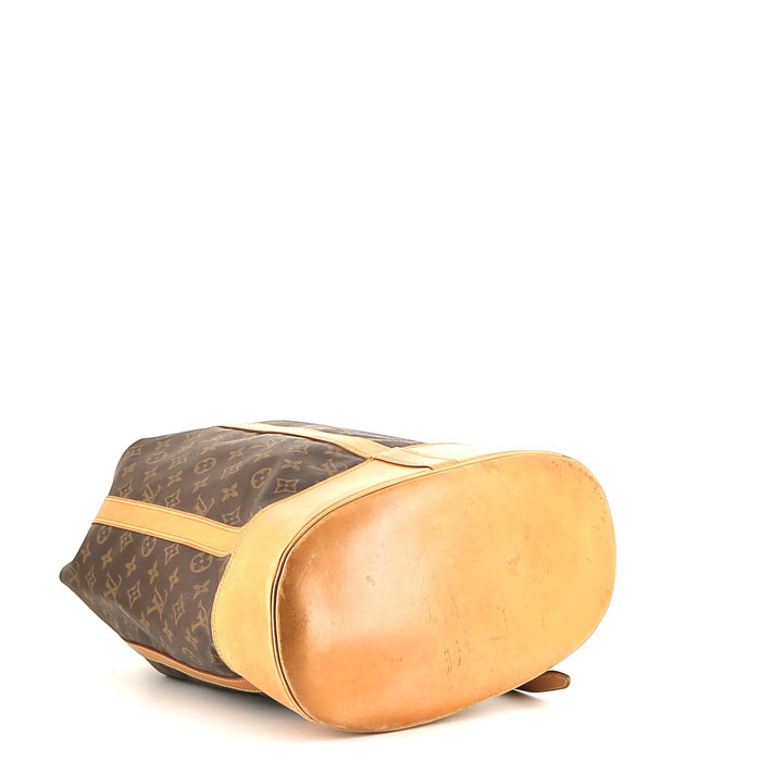 Bolso para llevar al hombro Louis Vuitton  Randonnée en lona Monogram y cuero natural - Detail D4