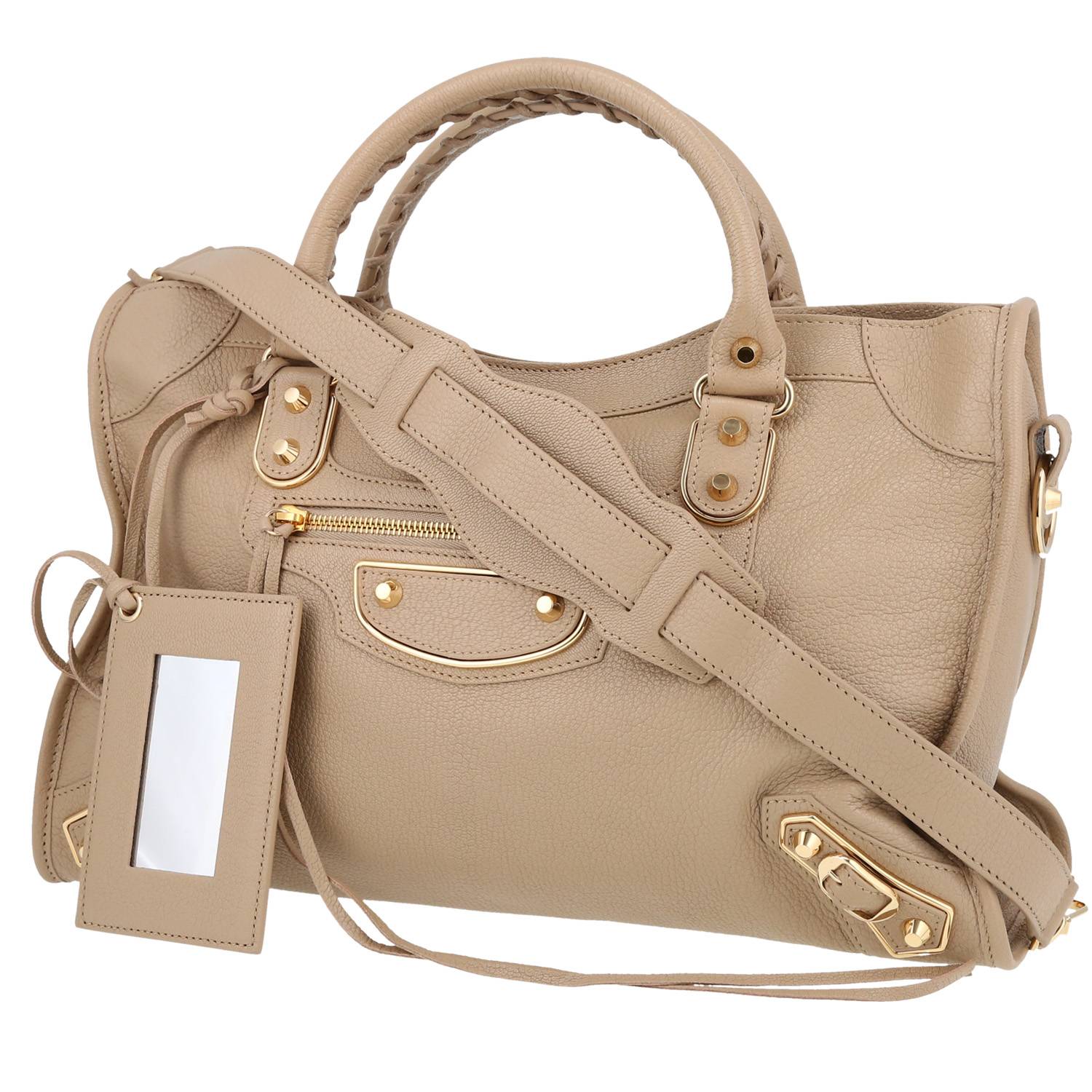 Balenciaga - Authenticated Shift Handbag - Leather Burgundy For Woman, Very Good condition