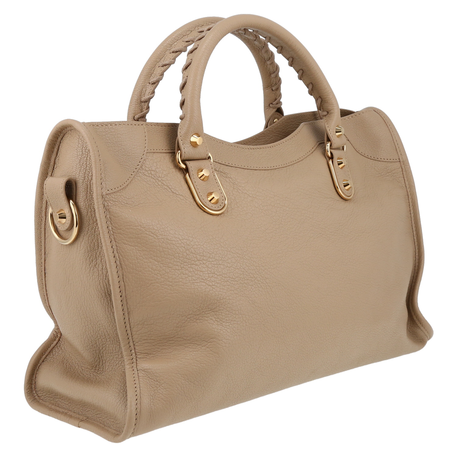 Borsa Balenciaga  City in pelle beige - Detail D6