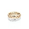 Pomellato Milano ring in pink gold, white gold and diamonds - 360 thumbnail