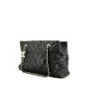 Chanel   shopping bag  in navy blue quilted leather - 00pp thumbnail
