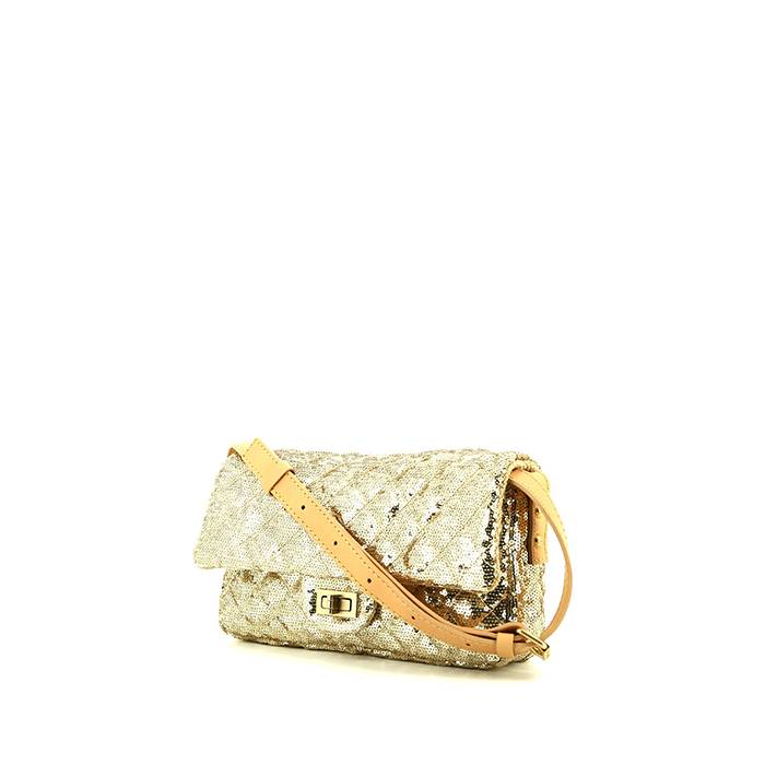 Chanel   handbag  in beige canvas  and natural leather - 00pp