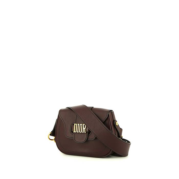 D-Fence Shoulder Bag In Burgundy Leather