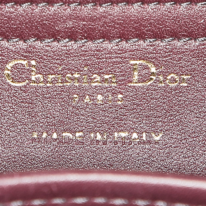 Dior  D-Fence shoulder bag  in burgundy leather - Detail D4
