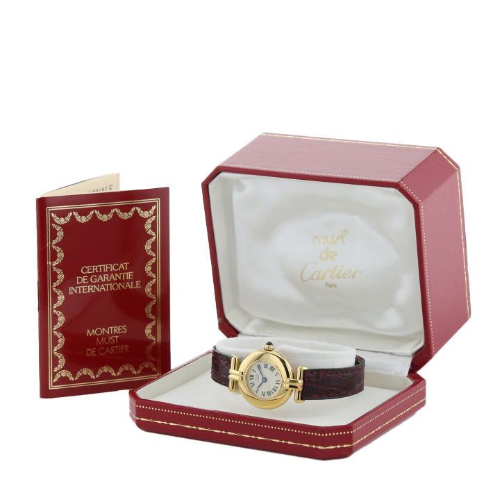Reloj Cartier Must Colisée y plata dorada Ref: Cartier - 1902  Circa 1991 - Detail D2