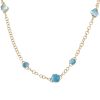 Pomellato Capri necklace in pink gold, turquoises and rock crystal - 00pp thumbnail