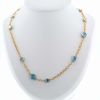 Pomellato Capri necklace in pink gold, turquoises and rock crystal - 360 thumbnail