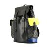 Louis Vuitton  Christopher backpack  in black, yellow and blue epi leather  and black damier canvas - 00pp thumbnail
