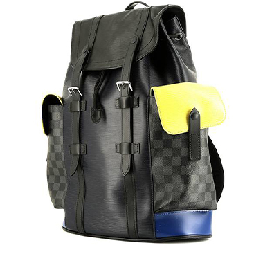 LOUIS VUITTON CHRISTOPHER EPI LEATHER WITH DAMIER GRAPHITE PM