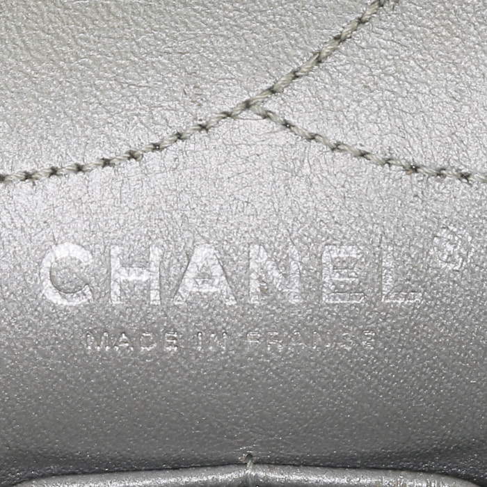 Borsa Chanel   in pelle trapuntata argentata - Detail D4