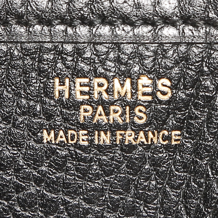 Borsa a tracolla Hermès  Evelyne modello medio  in pelle Fjord nera - Detail D2