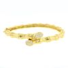 Vintage   1970's bracelet in yellow gold and diamonds - 360 thumbnail