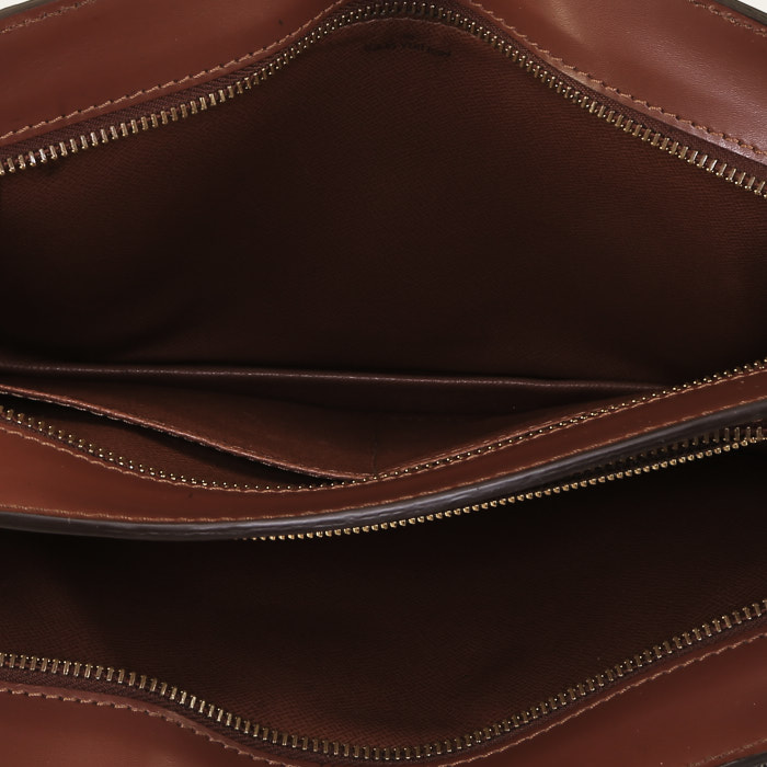 Bolso bandolera Louis Vuitton   en lona Monogram marrón y cuero marrón - Detail D2