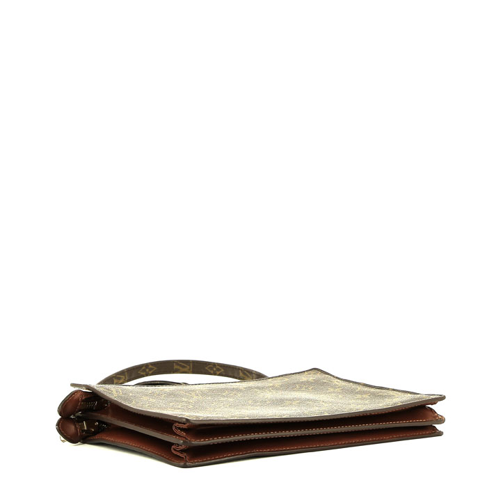 Louis Vuitton   shoulder bag  in brown monogram canvas  and brown leather - Detail D4