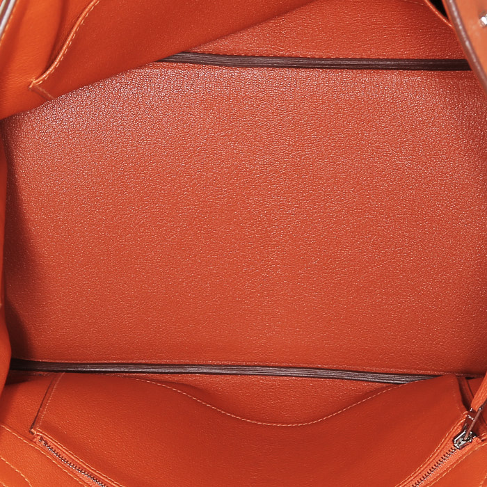 Sac à main Hermès  Birkin 35 cm en cuir togo orange - Detail D2