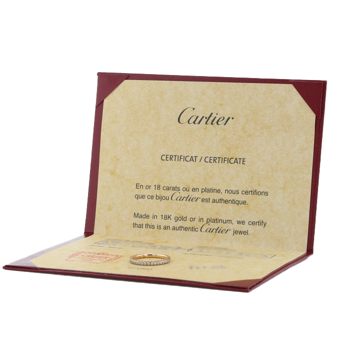 Fede nuziale Cartier Etincelle in oro rosa e diamanti - Detail D2