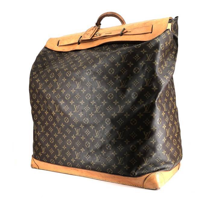 Borsa da viaggio Louis Vuitton Steamer Bag in tela monogram marrone e pelle  naturale