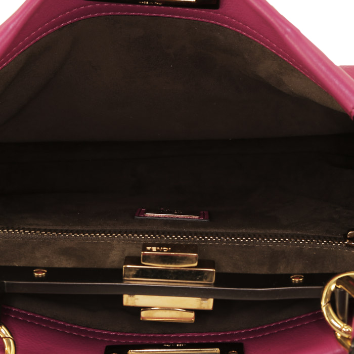Sac à main Fendi  Peekaboo moyen modèle  en cuir rose - Detail D3