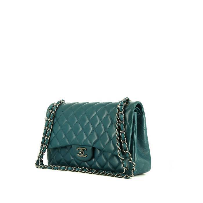 Chanel Timeless Jumbo Shoulder Bag in Blue Quilted Leather