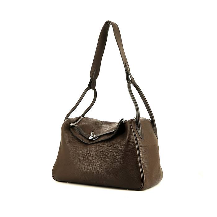 Hermès  Lindy handbag  in brown togo leather - 00pp