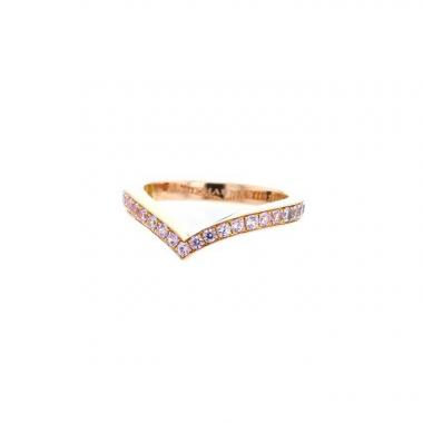 Bague Chaumet Joséphine Aigrette en or rose et saphirs rose