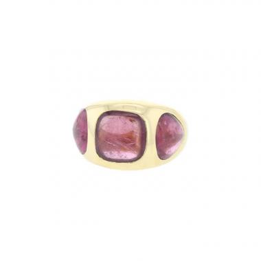 Pomellato Bisanzio ring in yellow gold and tourmaline