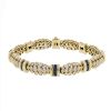 Bracelet Vintage  en or jaune, diamants et saphirs - 00pp thumbnail