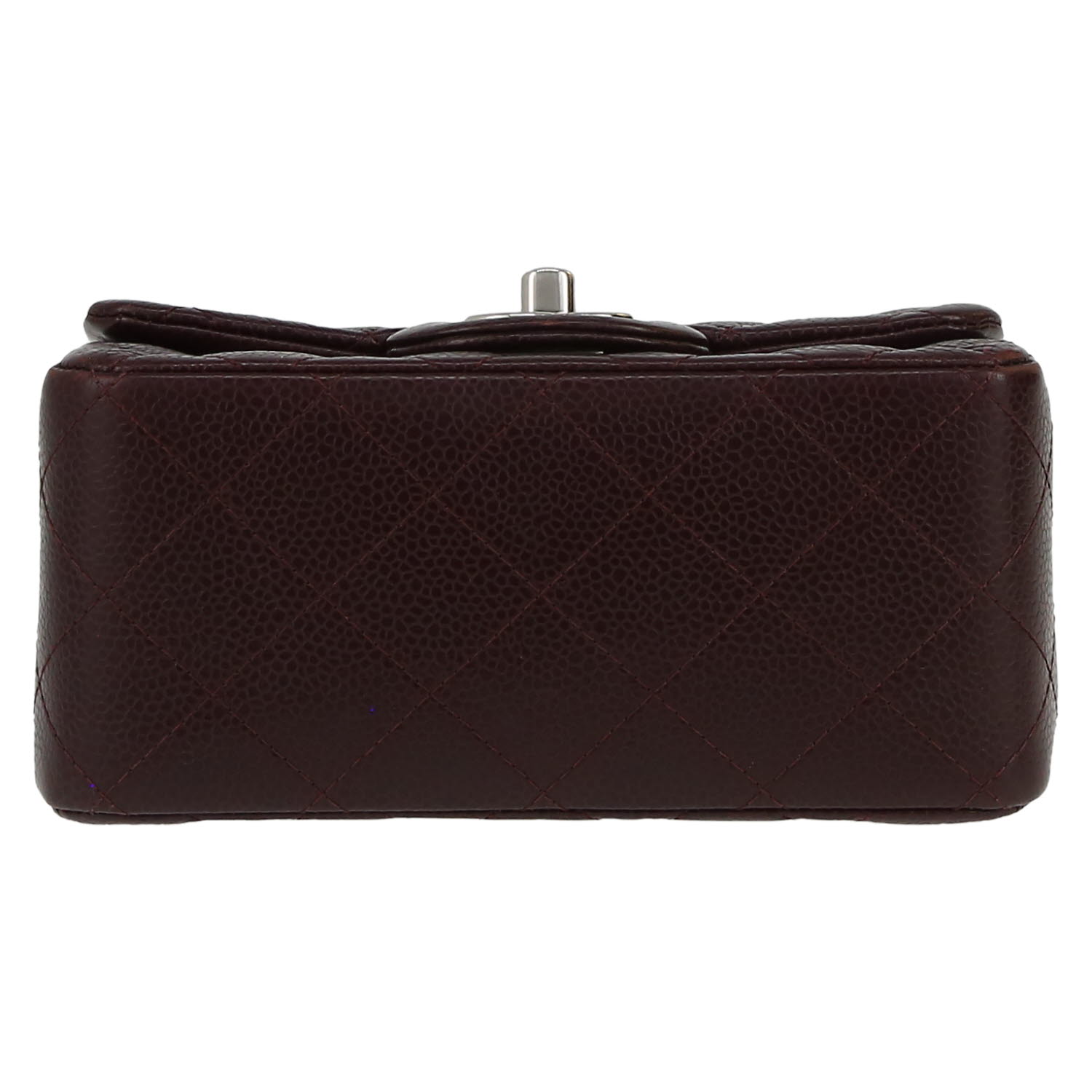 Bolso bandolera Chanel  Mini Timeless en cuero granulado acolchado color burdeos - Detail D1