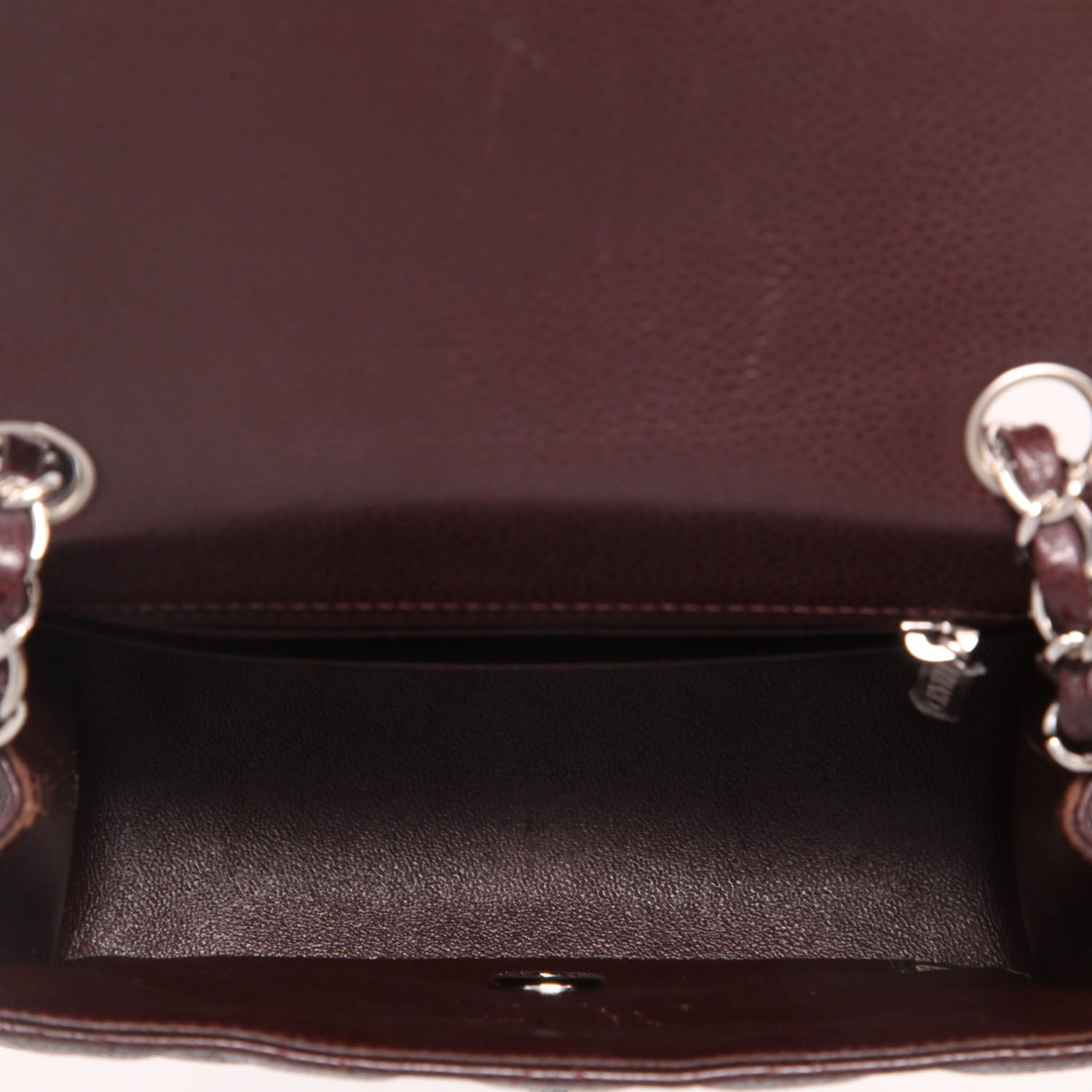 Borsa a tracolla Chanel  Mini Timeless in pelle martellata e trapuntata bordeaux - Detail D3