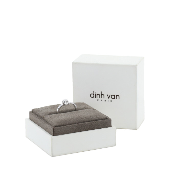 Sortija Dinh Van Le Cube Diamant de oro blanco y diamante - Detail D2