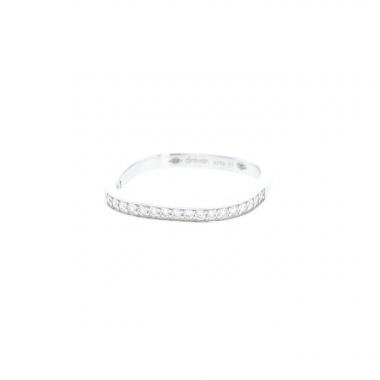 Bague Dinh Van Alliance Carrée en or blanc et diamants