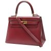 Hermès  Kelly 20 cm handbag  in red H box leather - 00pp thumbnail