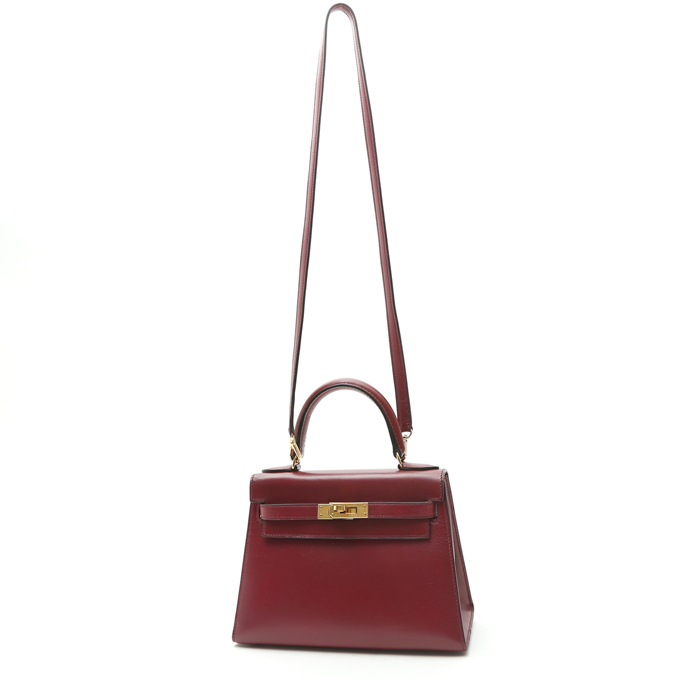 Borsa Hermès Kelly 20 cm in pelle box rosso H - Detail D2