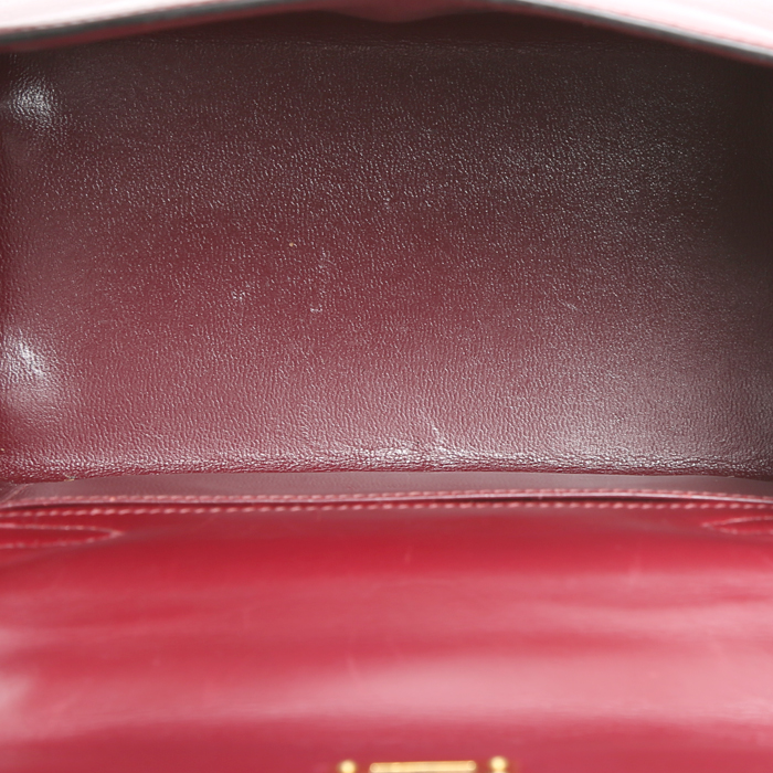 Borsa Hermès Kelly 20 cm in pelle box rosso H - Detail D3