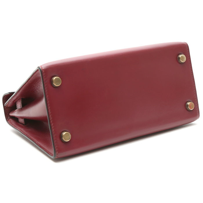 Sac à main Hermès Kelly 20 cm en cuir box rouge H - Detail D5