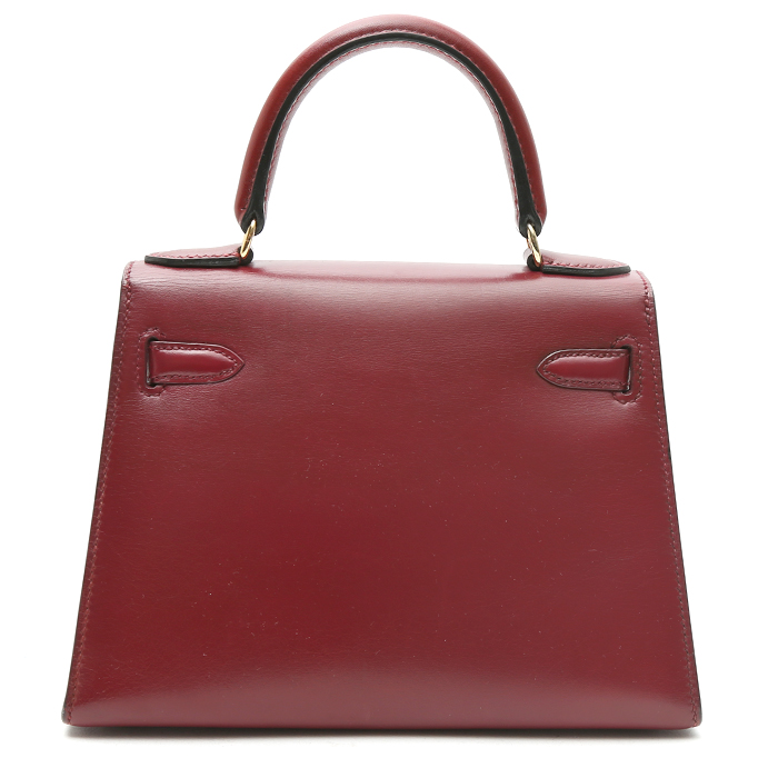 Borsa Hermès Kelly 20 cm in pelle box rosso H - Detail D8