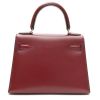 Hermès  Kelly 20 cm handbag  in red H box leather - Detail D8 thumbnail