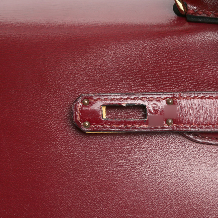 Borsa Hermès Kelly 20 cm in pelle box rosso H - Detail D9