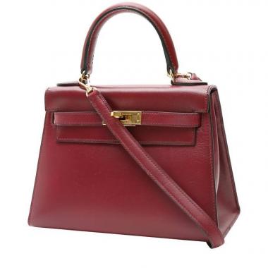 Borsa Hermès  Kelly 20 cm in pelle box rosso H