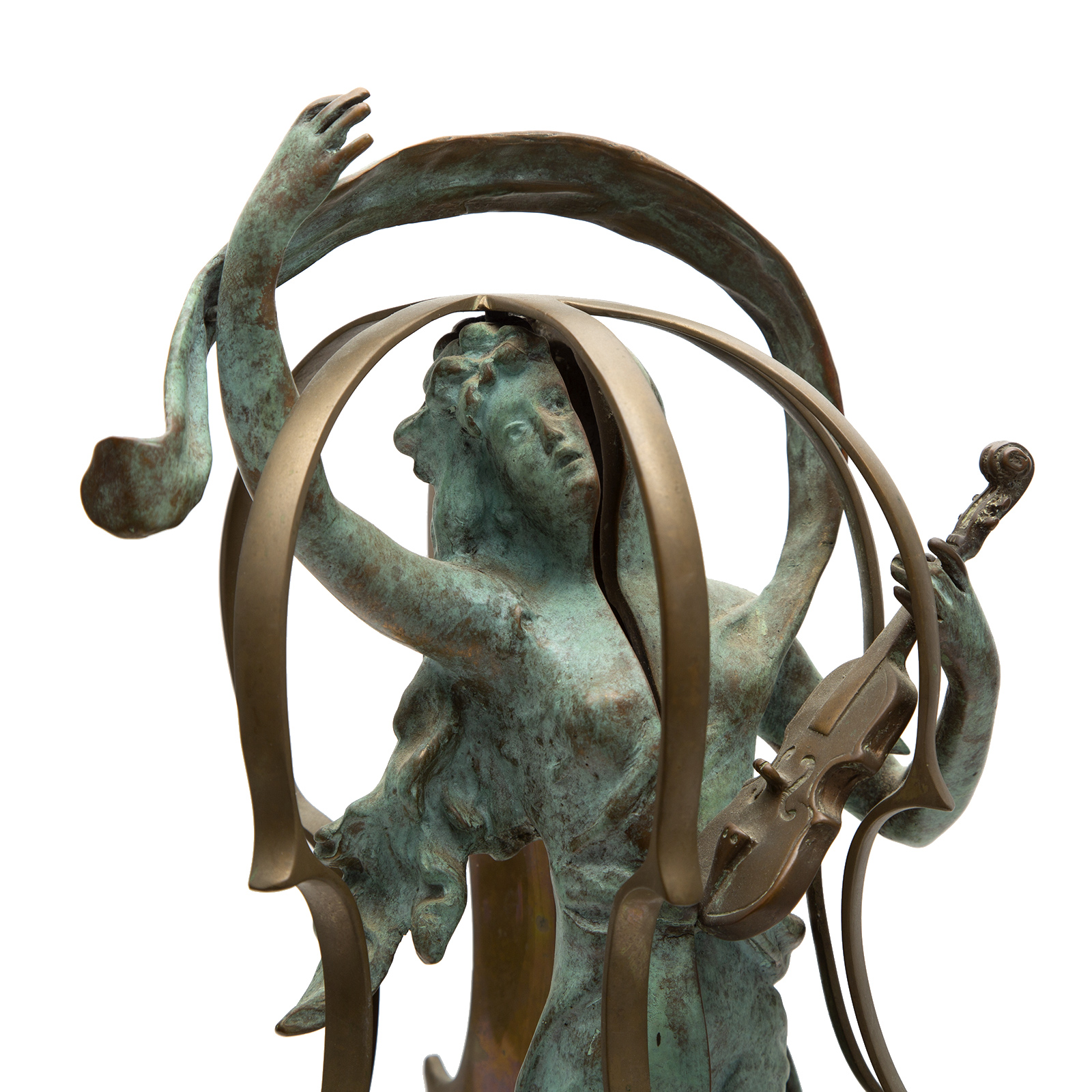 Arman, Untitled, sculpture, transculpture and cup in patinated green bronze and patinated gold bronze, signed and justified, of 1996 - Detail D1