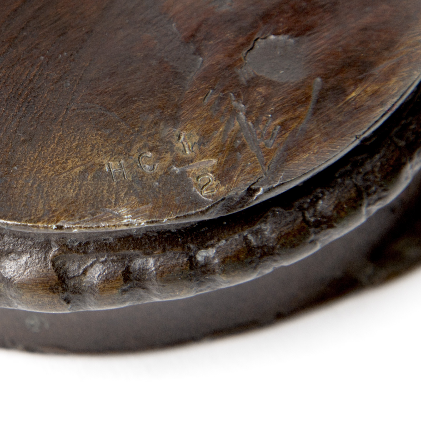 César, "Poulette aux patins", bronze sculpture with brown patina, signed and justified, of 1987 - Detail D3