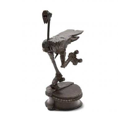 César, "Poulette aux patins", bronze sculpture with brown patina, signed and justified, of 1987