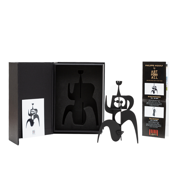 Philippe Hiquily, "Marathonienne", black painted cast metal, signed and numbered, creation of 1981, edition of 2020 - Detail D4