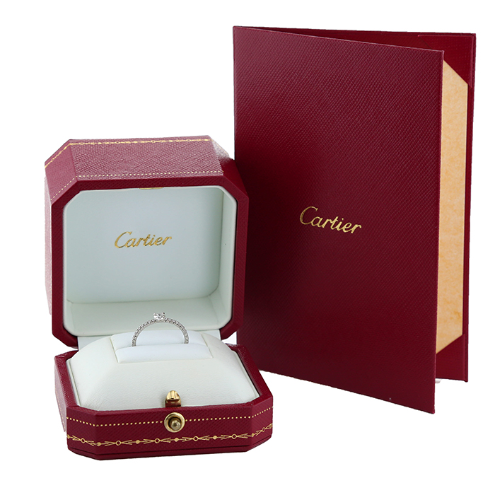 Anello Cartier Etincelle in platino e diamanti - Detail D2