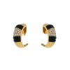 Paire de boucles d'oreilles Vintage en or jaune, diamants et onyx - 00pp thumbnail