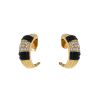 Vintage  earrings in yellow gold, diamonds and onyx - 00pp thumbnail