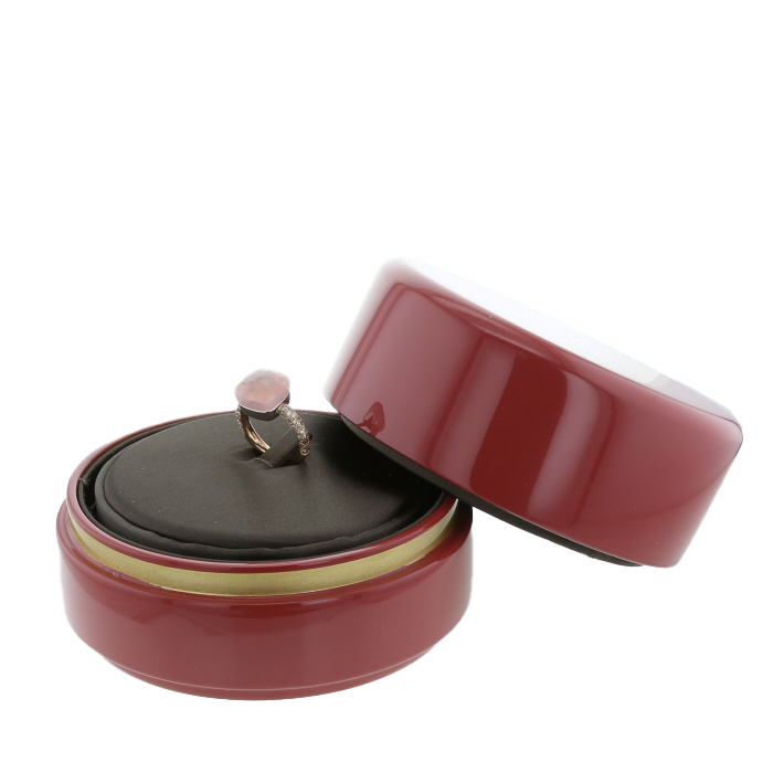 Anello Pomellato Nudo Maxi  in oro rosa, quarzo e diamanti - Detail D2