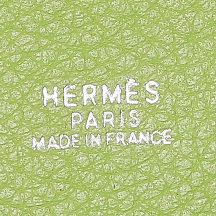 Bolso de mano Hermès  Picotin en cuero togo verde - Detail D3